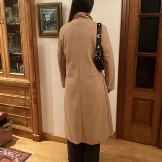 Abrigo largo beige talla M