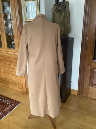 Abrigo largo beige talla M