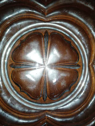 Vassoio vintage vetro decorato trasparente