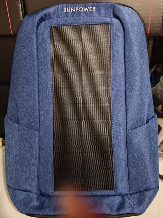 Mochila Solar Sunnybag Azul y Negra