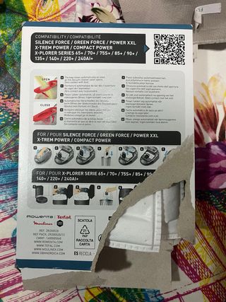 Bolsas aspiradora Rowenta Tefal Moulinex x3