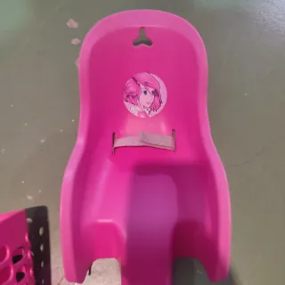 Cesta bici unicornio rosa y complemento.