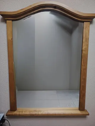 Espejo rústico de madera