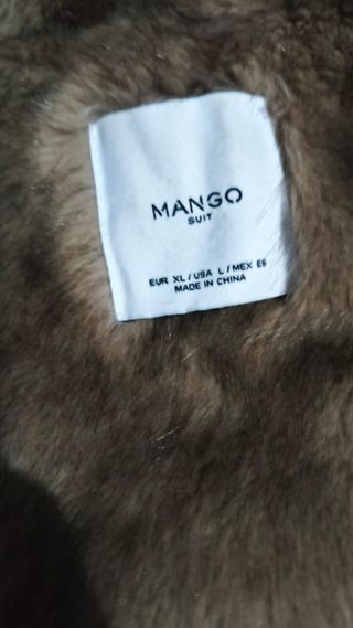 Abrigo Mango Mujer Forro Pelo