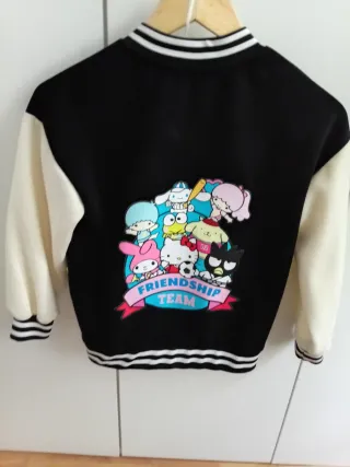 Chaqueta Kuromi Niña Negra y Beige