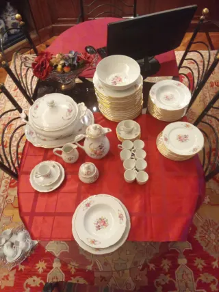 Vajilla Bidasoa Porcelana Dorada