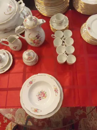 Vajilla Bidasoa Porcelana Dorada