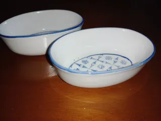 2 Ciotoline ceramica decorate blu e bianche