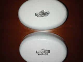 2 Ciotoline ceramica decorate blu e bianche