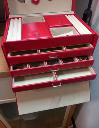 Joyero Maletín Rojo con Cierre