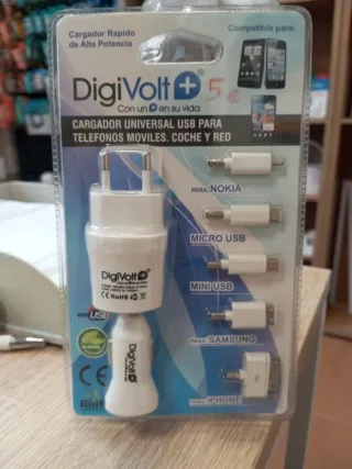 Cargador Universal DigiVolt USB Coche y Red