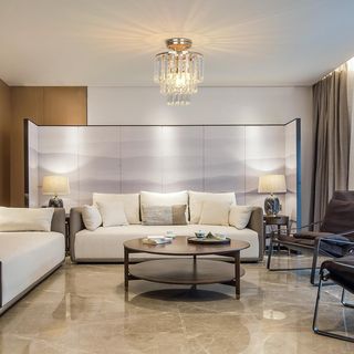 Lámpara Techo Cristal Oro E27