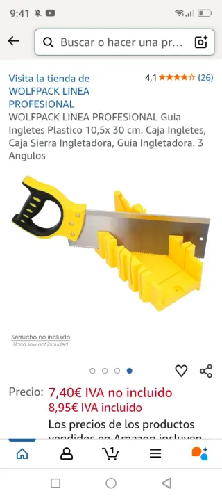 Guía Ingletes Plástico 10.5x30cm