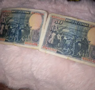 Dos Billetes de  50 Pesetas Banco de España 1928