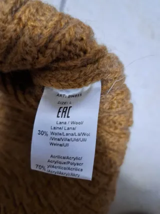 Maglione collo alto Gianni Lupo senape