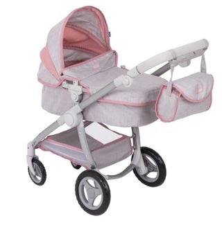Carrito de bebé de juguete rosa mimittos