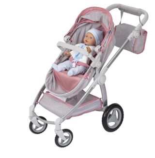 Carrito de bebé de juguete rosa mimittos