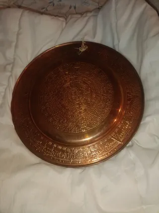 Plato Decorativo Pared Azteca Metal