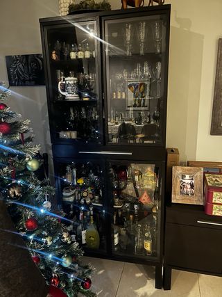 Vitrina Ikea Negra Cristal