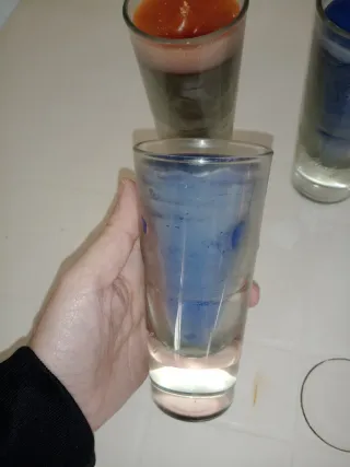 3 candele in vetro, set candele in bicchiere