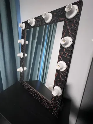 Espejo de tocador con luces LED