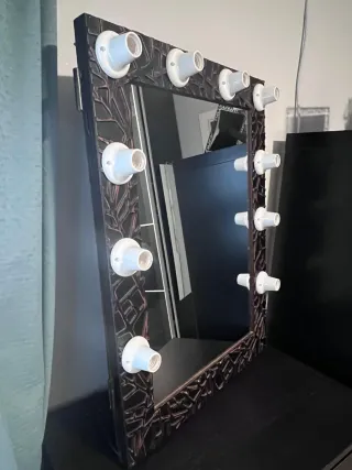 Espejo de tocador con luces LED