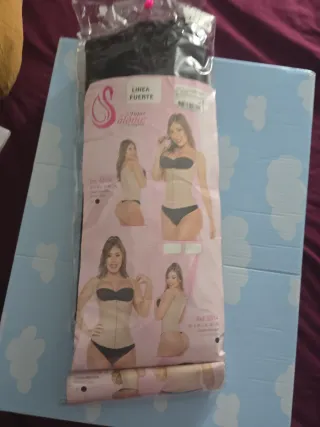 Faja Salome Línea Fuerte Beige/Negro Talla m38