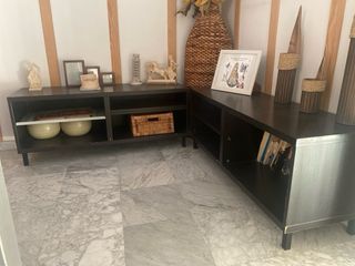 Conjunto mueble Kallax Ikea Negro/Marrón