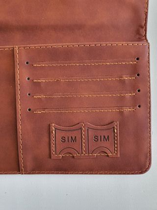 Cartera viaje pasaporte documentación [Marrón]