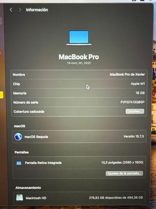 MacBook Pro M1 Gris Espacial