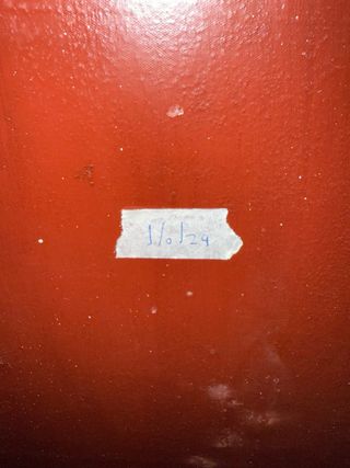 Biombo Chino Madera Tallada Rojo y Dorado