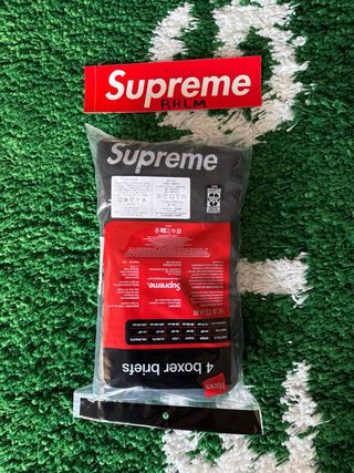 Supreme x Hanes Boxer Briefs 4 Pack L Negro