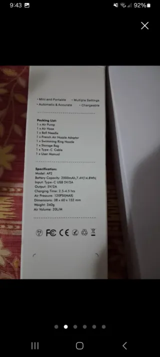 Inflador Portátil Eléctrico