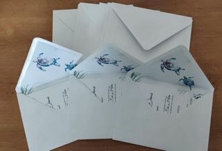 Invitaciones de boda diseño mar