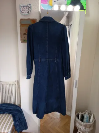 Vestido largo vaquero Zara