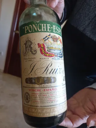 Botella Ponche Español J. Ruiz S.C.