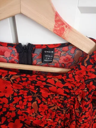 Vestido corto estampado flores