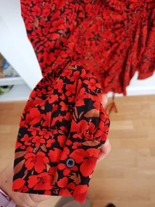 Vestido corto estampado flores