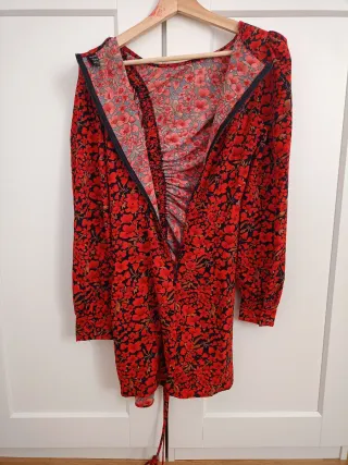 Vestido corto estampado flores