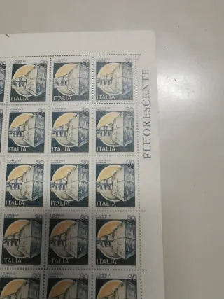 Foglietto francobolli 30 lire Castelli