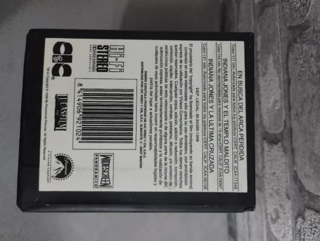 Indiana Jones Trilogía VHS