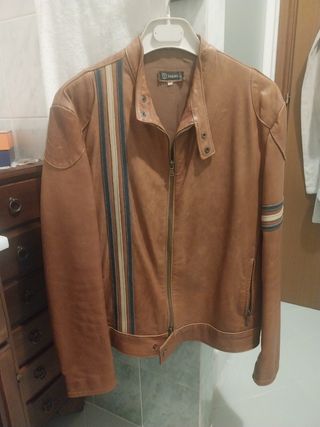 Giacca in pelle marrone