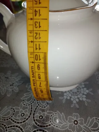 Set Teiera Zuccheriera e Lattiera Porcellana