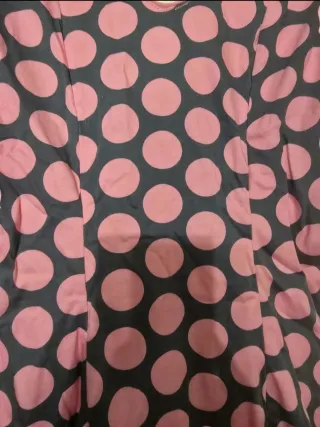 Traje de flamenca lunares rosa y gris