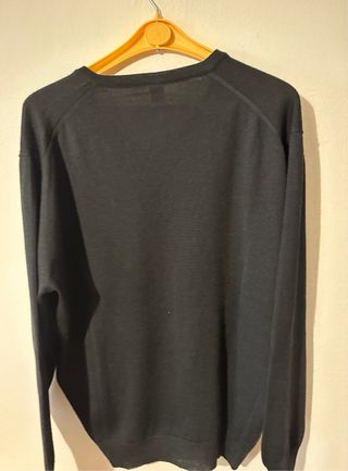 Pullover uomo scollo a V nero