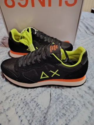 Scarpe Sun68 Uomo Nero Arancio