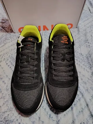 Scarpe Sun68 Uomo Nero Arancio