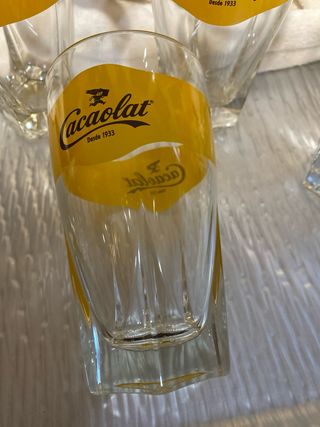 6 Vasos CACAOLAT Cristal NUEVOS