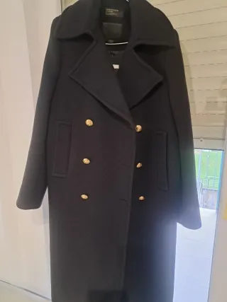 Abrigo Lana Zara Negro Talla XS