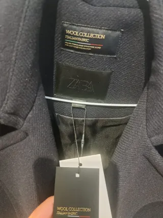 Abrigo Lana Zara Negro Talla XS